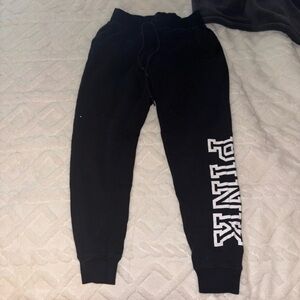 PINK Victoria's Secret Black Jogger Pants